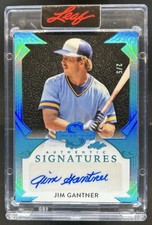 2025 Leaf Spectacular Jim Gantner Signatures Platinum Blue Auto Autograph #/5