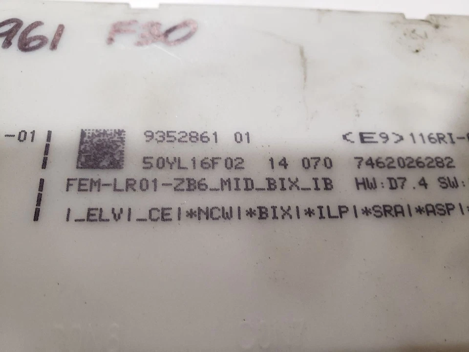 2014 BMW F30 Sedan 320i - Conjunto de segurança OEM - ECU BCM módulo fusível bloqueio chaveiro - Imagem 4 de 4