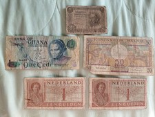 Mixed Lot Of 5 Old Foreign Bank Notes
