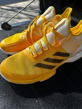 Adidas AdiZero Ubersonic 2 Tennis shoe Equipment Yellow/Core Black/White sz 13