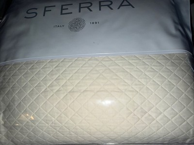 Sferra King Blanket Coverlet Bari Ivory Long Staple Cotton Diamond Pique
