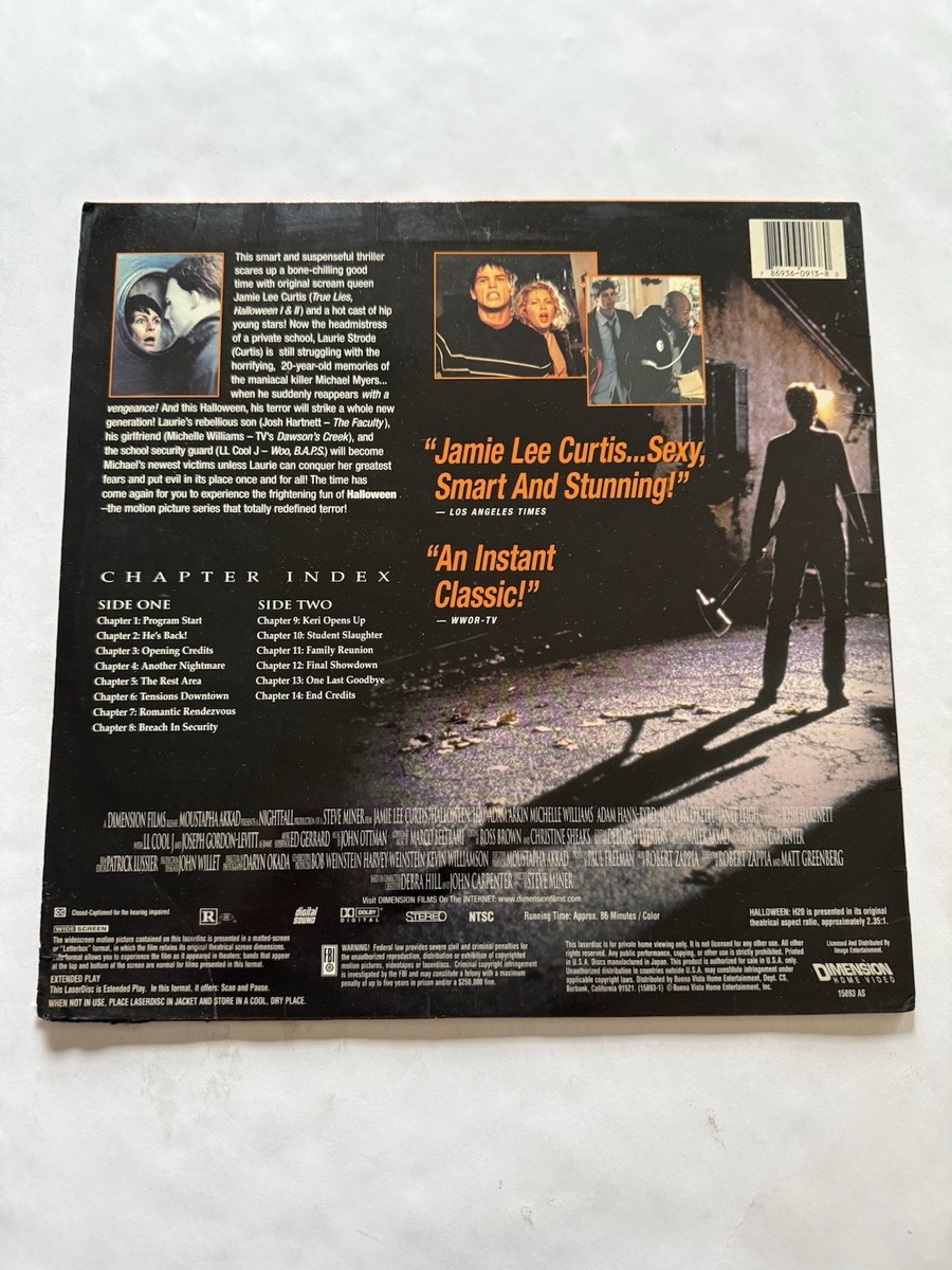 Halloween H20 20 Years Later 1998 Laserdisc Horror Michael Myers