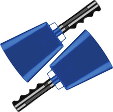 - 2 Pack 10 Inch Steel Cowbells with Handle, Loud Noise Makers for Football, Spo