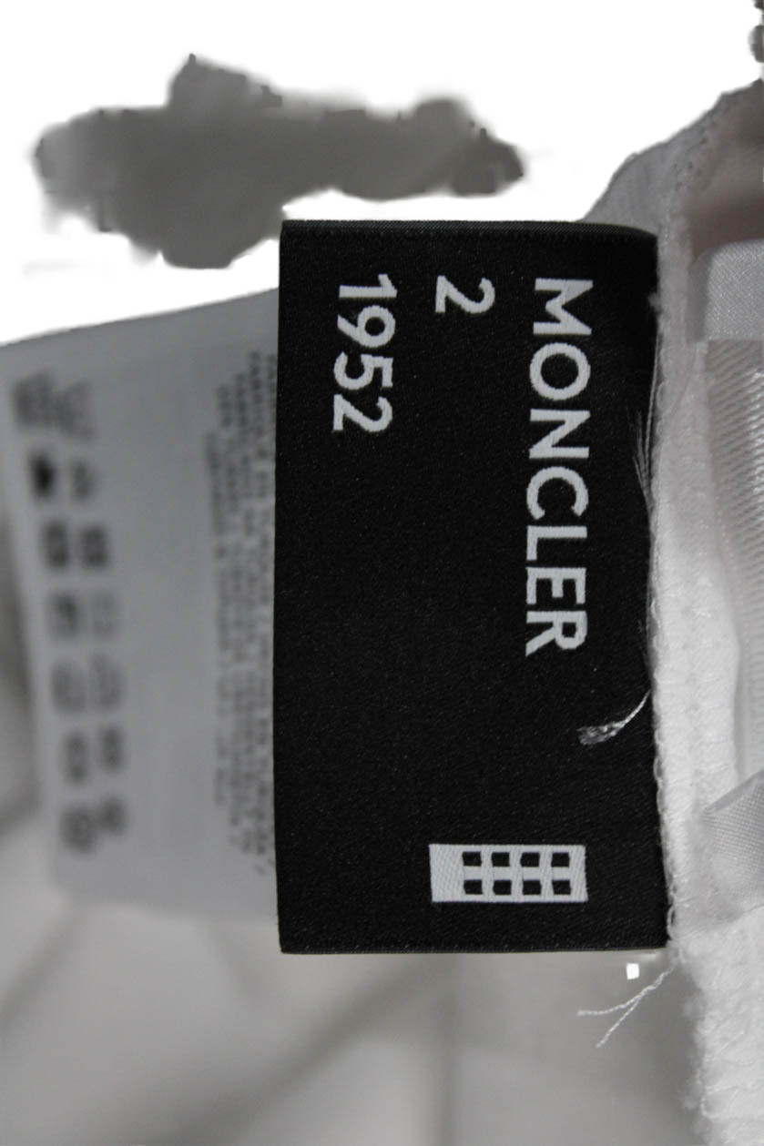 Moncler Mens White Graphic Cotton Crew Neck Designer T-Shirt Size L thumbnail 7