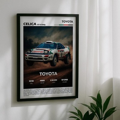 Toyota Celica GT-Four Rally Poster Castrol Livery WRC Car Wall Art