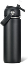 18Oz Insulated Stainless Steel Water Bottle, Wide Mouth Double Wall Vacuum, Sili
