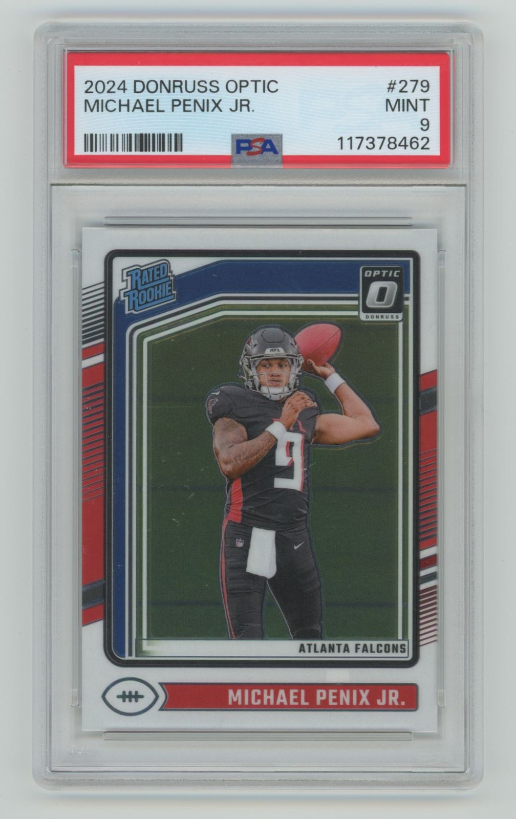 2024 Donruss Optic Michael Penix Jr. RC PSA 9 Atlanta Falcons #279