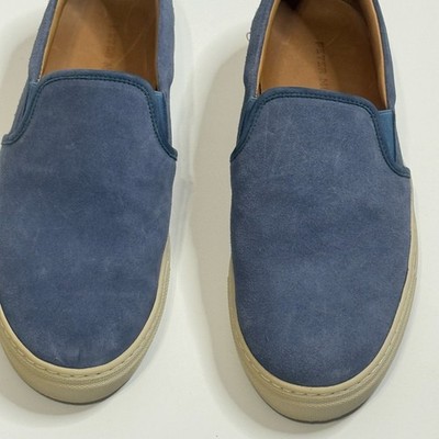 Peter Millar Suede Slip On Sneakers Mens Blue Casual Loafers  display picture 2