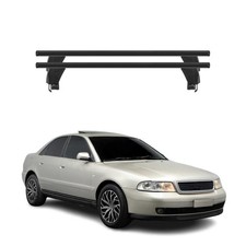 Menabo Dachträger Grundtäger für Audi A4 B5 Limo 1995-2001 50kg Alu Schwarz 2x