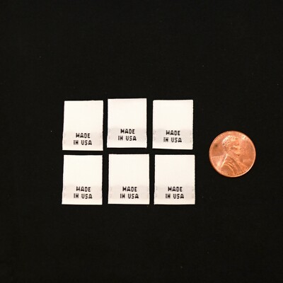 500 pcs WOVEN GARMENT SEWING LABELS /"MADE IN NEW YORK/" in Black Fast Shipping