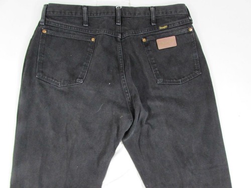 USA Wrangler 13MWZWK Faded Black Denim Jeans Tag Size 36x32 Measure 36x32 Cowboy - Picture 6 of 8