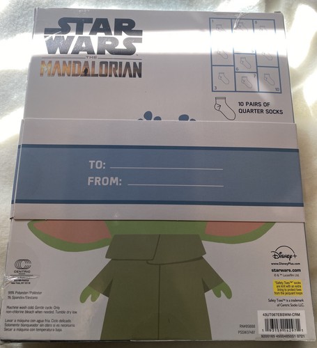 Star Wars Mandalorian Baby Yoda 10 Days Socks Advent Calendar Toddler Kids 3T-5T - Picture 3 of 5