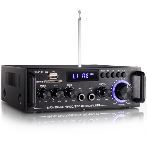 Bluetooth Mini Verstärker HiFi Power Audio Stereo Bass AUX USB MP3 FM Auto SD - Bild 14 von 20