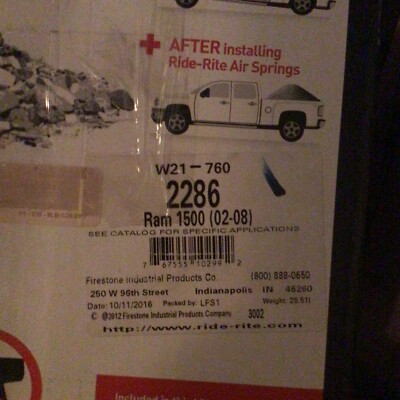 Firestone 2286 Suspension, Springs and Related Components - Suspension Kit,  Rear for sale online | eBay