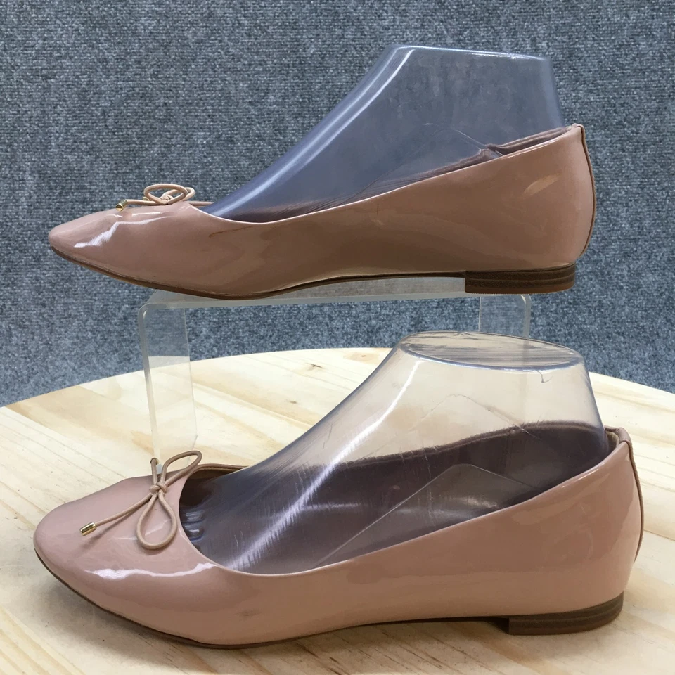 H&M Shoes Womens 38 Slip On Ballet Flats Pink Patent Leather Comfort Slip On - Image 2 of 4