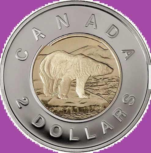 1997 Canada Toonie — photo from the most recent tracked eBay sale