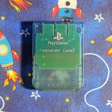 Official Sony PlayStation 1 PS1 Authentic Memory Card OEM PSOne Blue