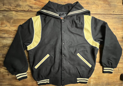 ✔️Vintage Mens Game Sportswear Wool Leather Varsity Jacket  