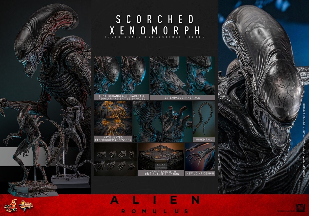 ALIEN: ROMULUS Scorched Xenomorph フィギュア Alien Romulus: Scorched Xenomorph - 1/6 Scale Figure - Hot