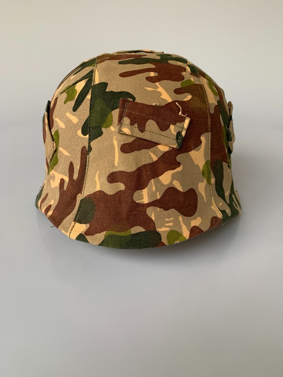 VTG Rare Spanish Z42 Helmet w Rocoso Camo Cover Paratrooper