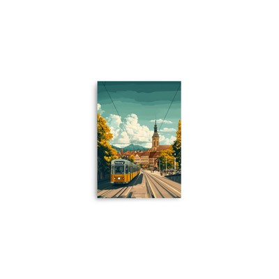 Freiburg im Breisgau Vintage Style Travel Poster