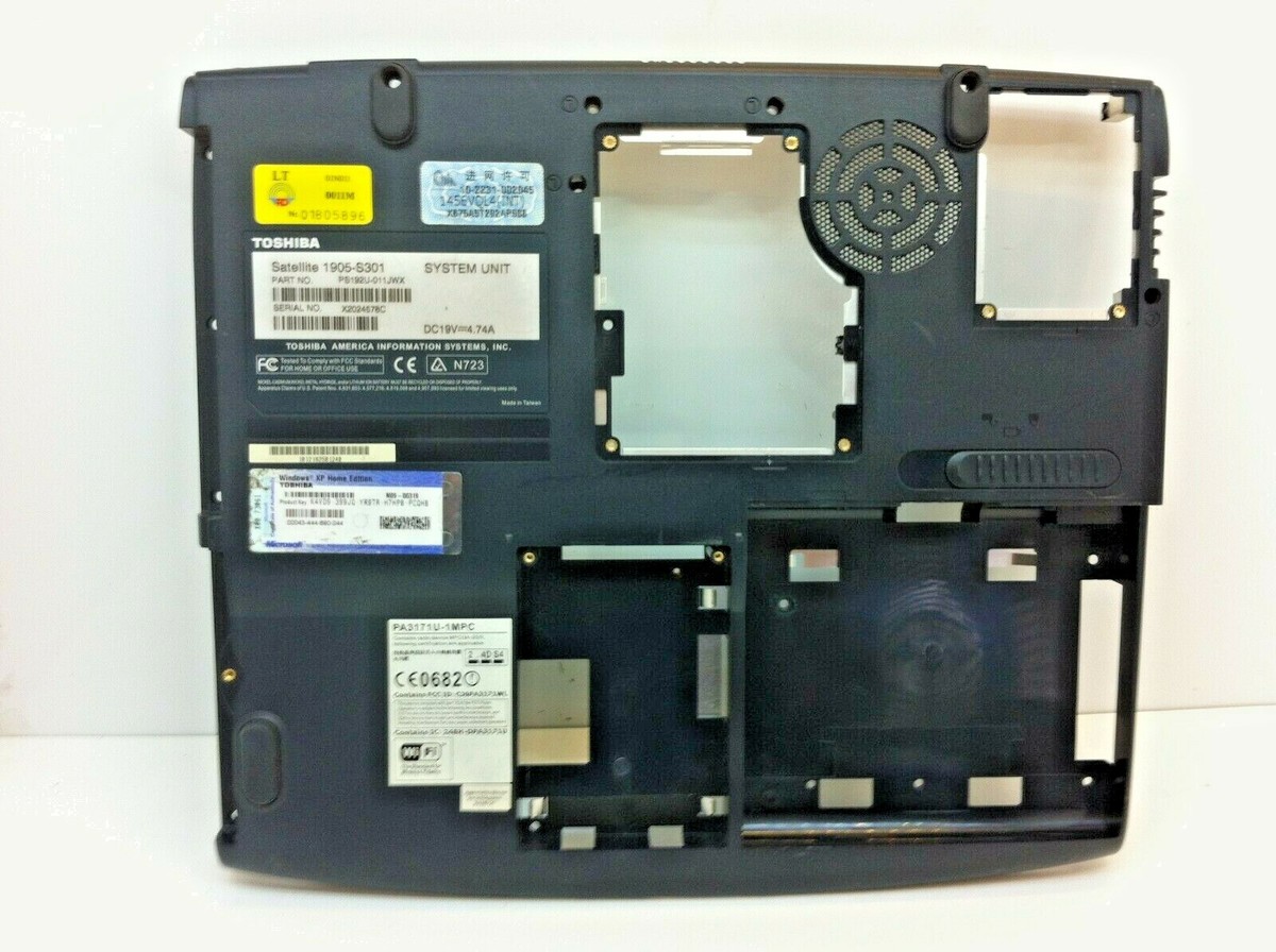 Toshiba Satellite 1905-S301 1905 Series Genuine Laptop Bottom Base