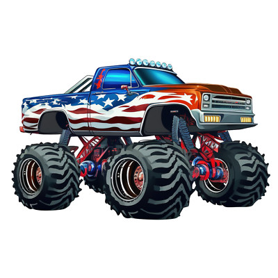 XXL 18X18 cm Autoaufkleber Sticker Monster Truck Aufkleber