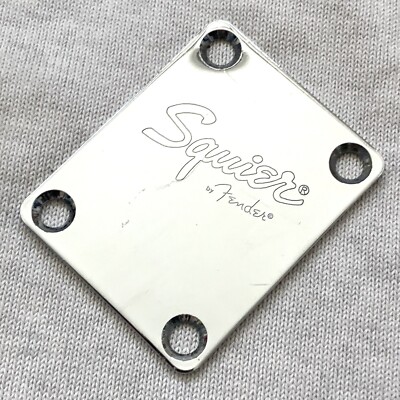 2007 Fender Squier Affinity Series P-Bass Guitar Original Logo Neck Plate 