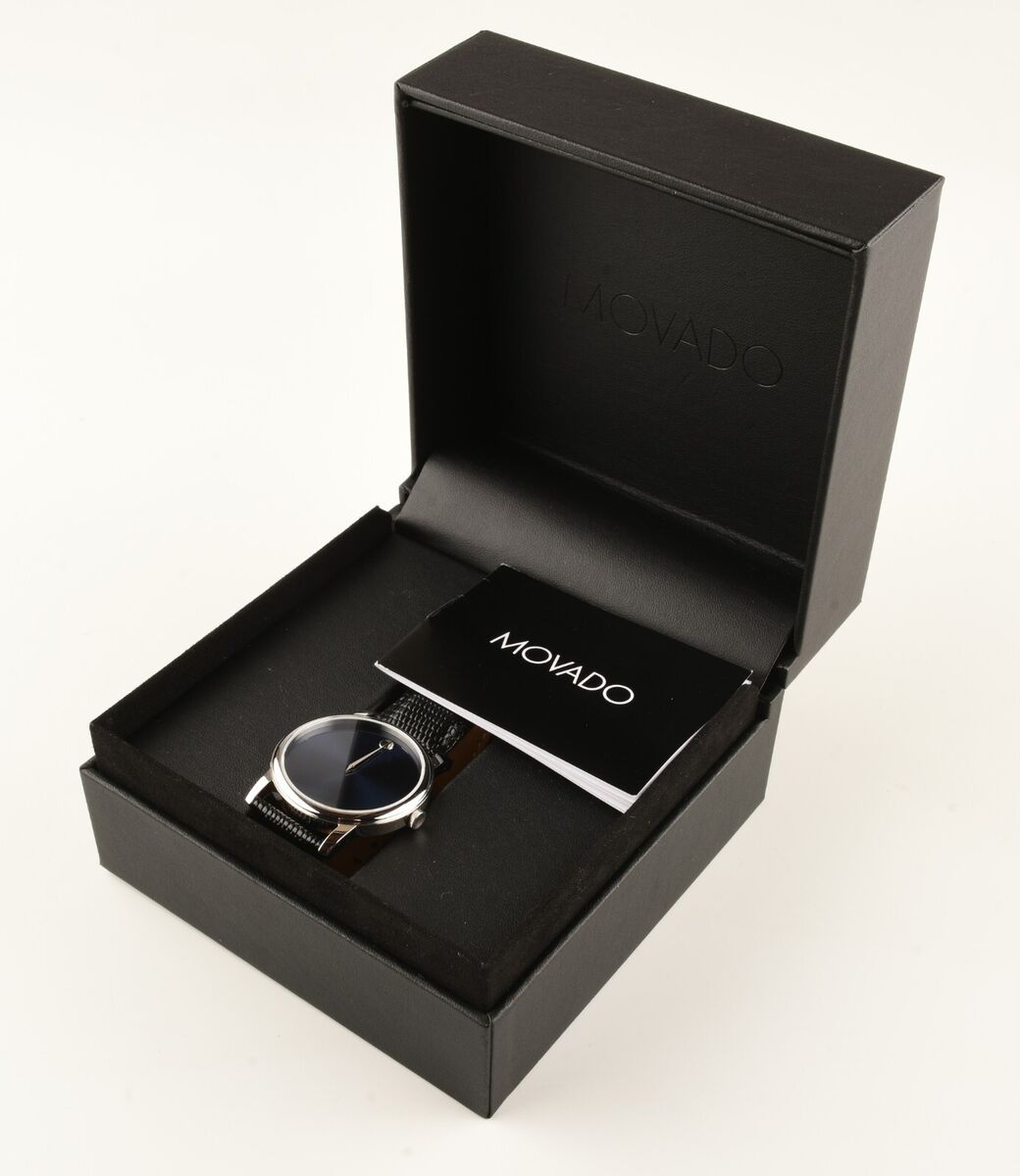 mymtk☺︎ Movado Museum Quartz Men's Black Dial Watch 01.1.14.6000 for