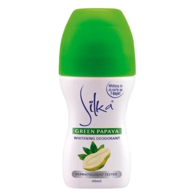 Silka GREEN PAPAYA Roll On Deodorant 40ml - Skin Brightening