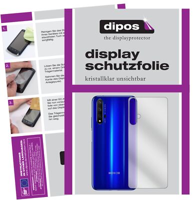 6x Schutzfolie für Honor 20S Rückseite klar Displayschutzfolie Display Schutz