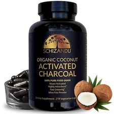 Activated Coconut Charcoal Capsules- Supports Health - Vegan, Organic, Non-GM...