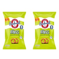 Seabrook Loaded Rings Multipack Pickled Onion Flavour Crisps 12 x 16g -NEW STOCK