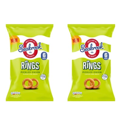 Seabrook Loaded Rings Crisps Mit Pickled Onion Geschmack 12 x 16g -NEU