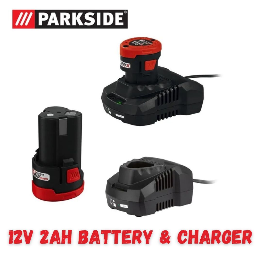 Parkside 12V 2Ah 4Ah Battery Or With Charger Fit To All X12V
