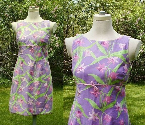 Vtg 60s LILLY PULITZER Purple Floral 