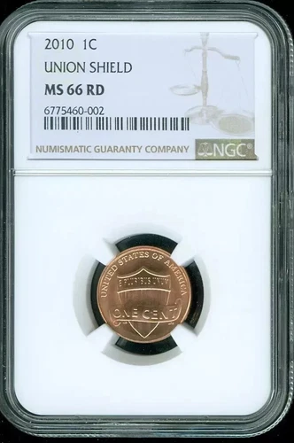 2010-P LINCOLN UNION SHIELD CENT PENNY NGC MS66RD BU UNC FIRST YEAR COIN #DD