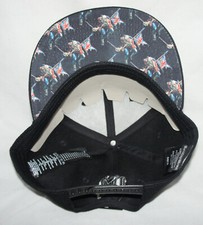 Iron Maiden Trooper Black on Black Embroidered Logo Snapback Cap Under Brim Prnt