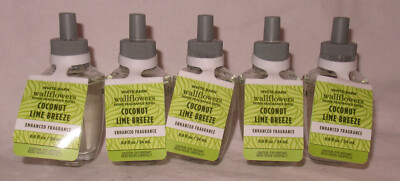 White Barn Bath & Body Works Wallflower Fragrance Bulb Lot 5 COCONUT LIME BREEZE