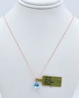 GENUINE 1.83 Cts BLUE TOPAZ PENDANT 14K SOLID ROSE GOLD -Free Appraisal — photo 3