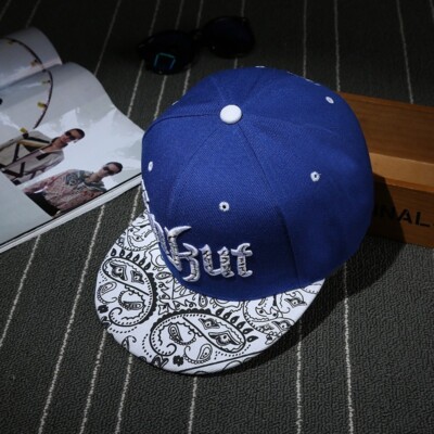 Baseballkappe Druckknopflasche flache Spitze Buchstabe bestickt Mode Hip Hop Rap Sport Mütze