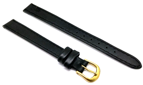 Uhrenarmband Länge L Überlang Breite 12mm Kalbsleder schwarz / 83 - Picture 2 of 4