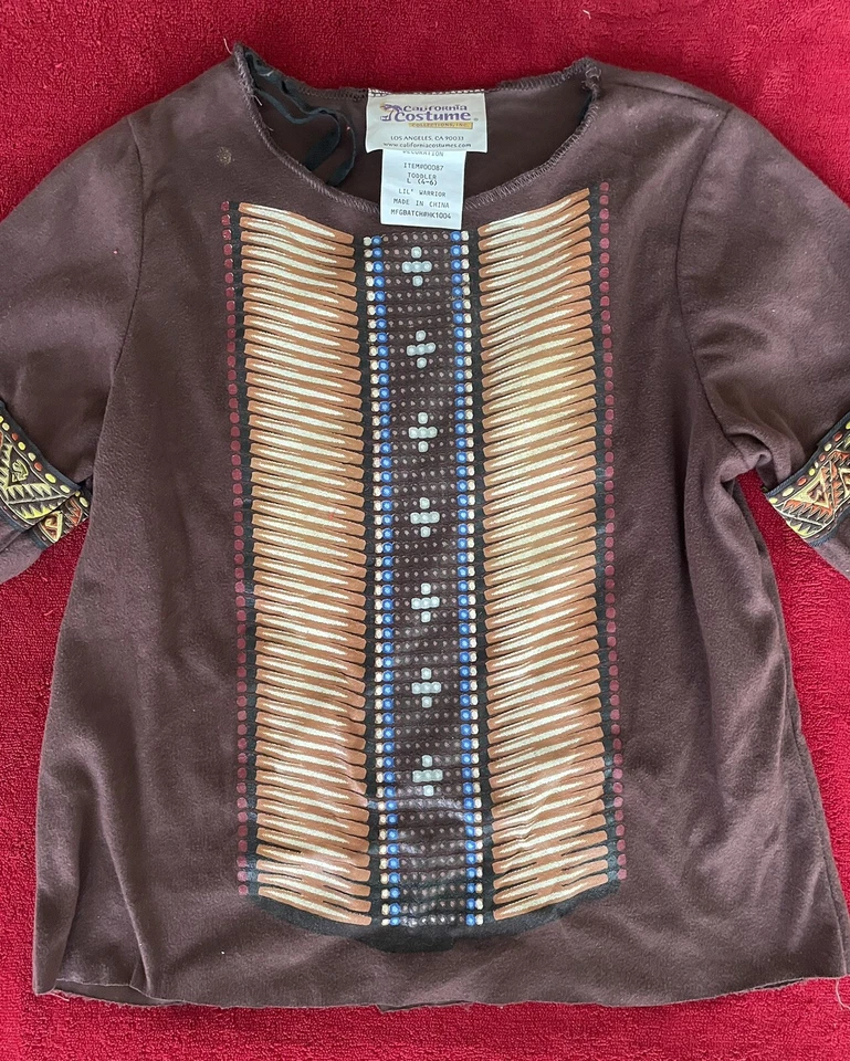 Disfraz California Niño Pequeño Niño Lil' Guerrero Marrón Manga Larga Disfraz L (4-6) Foto 3 de 4