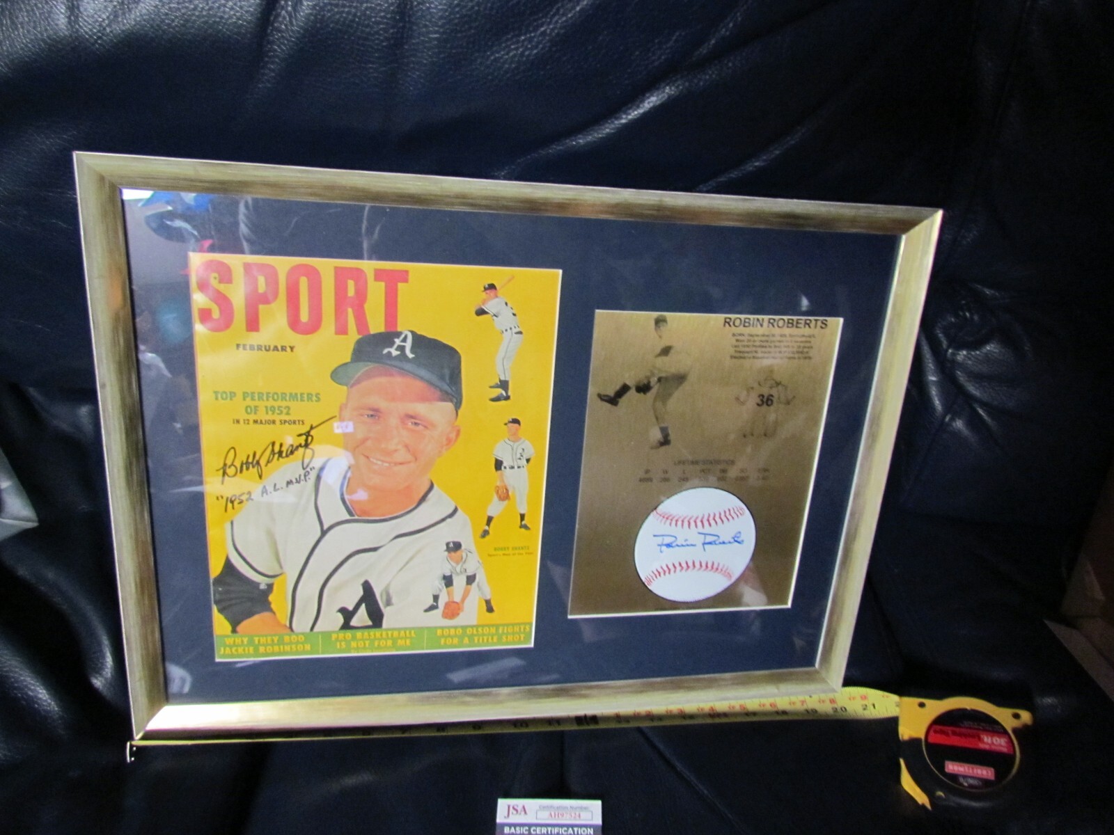 Cal Ripken Jr. Autographed Signed Baltimore Orioles Bobby Shantz Photo Robin Roberts Cut Frame JSA Certified 