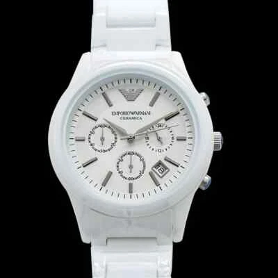 MONTRE EMPORIO ARMANI Chrono Date. Boitier et Bracelet Céramique. 359,00€ NEUVE - Photo 1/4