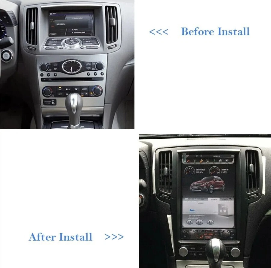 12.1" Car Radio Wireless Android Auto CarPlay 2+32GB For Infiniti G35 G37 07-13 - Image 2 of 4