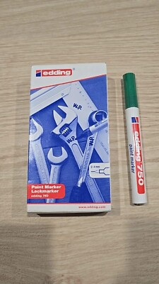 edding 750 Lackmarker Paint Marker Rundspitze 2 - 4mm Farbe Grün 10 st.