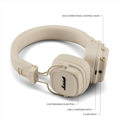 Marshall Major V On-Ear Bluetooth Headphone - All Colors - Grade A