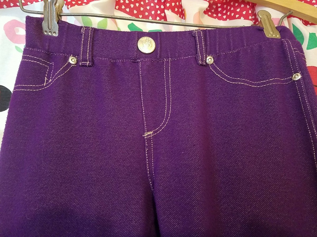 その他 *MOE* GIRLS OMG HONEY BUN PURPLE STRETCH WHITE STITCH LEGGING PANTS XL