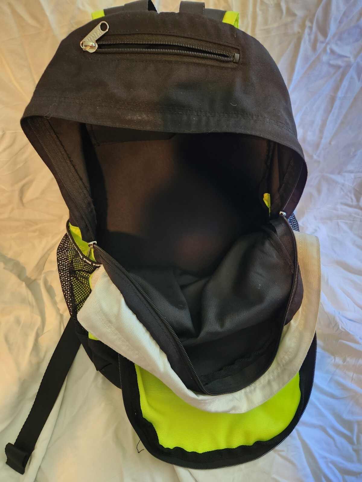 Victoria's Secret PINK Backpack Black Neon Yellow Gem